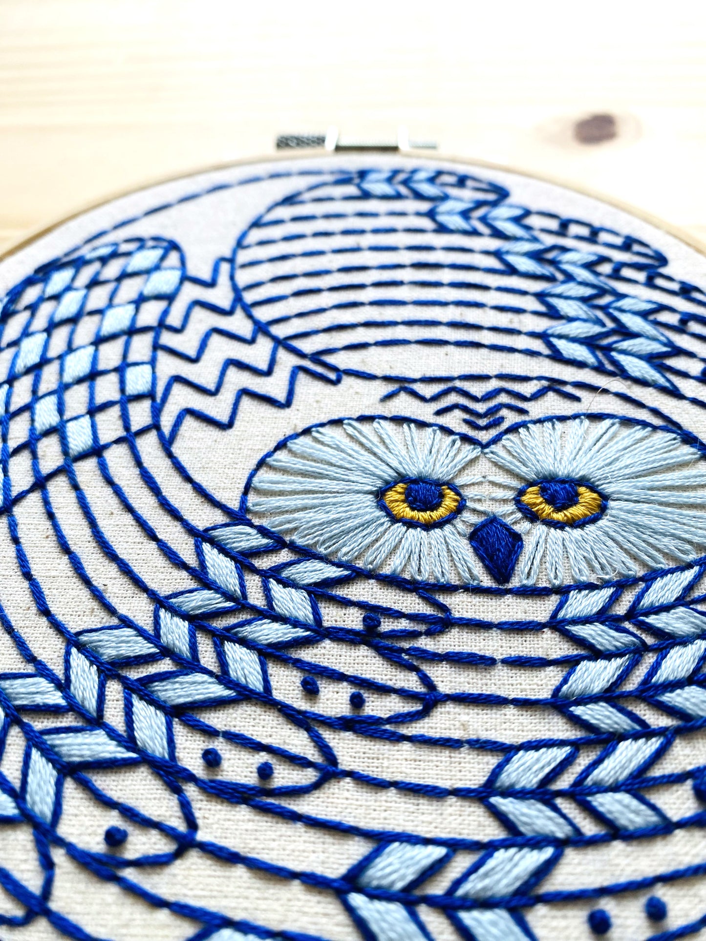 Snowy Owl Complete Embroidery Kit