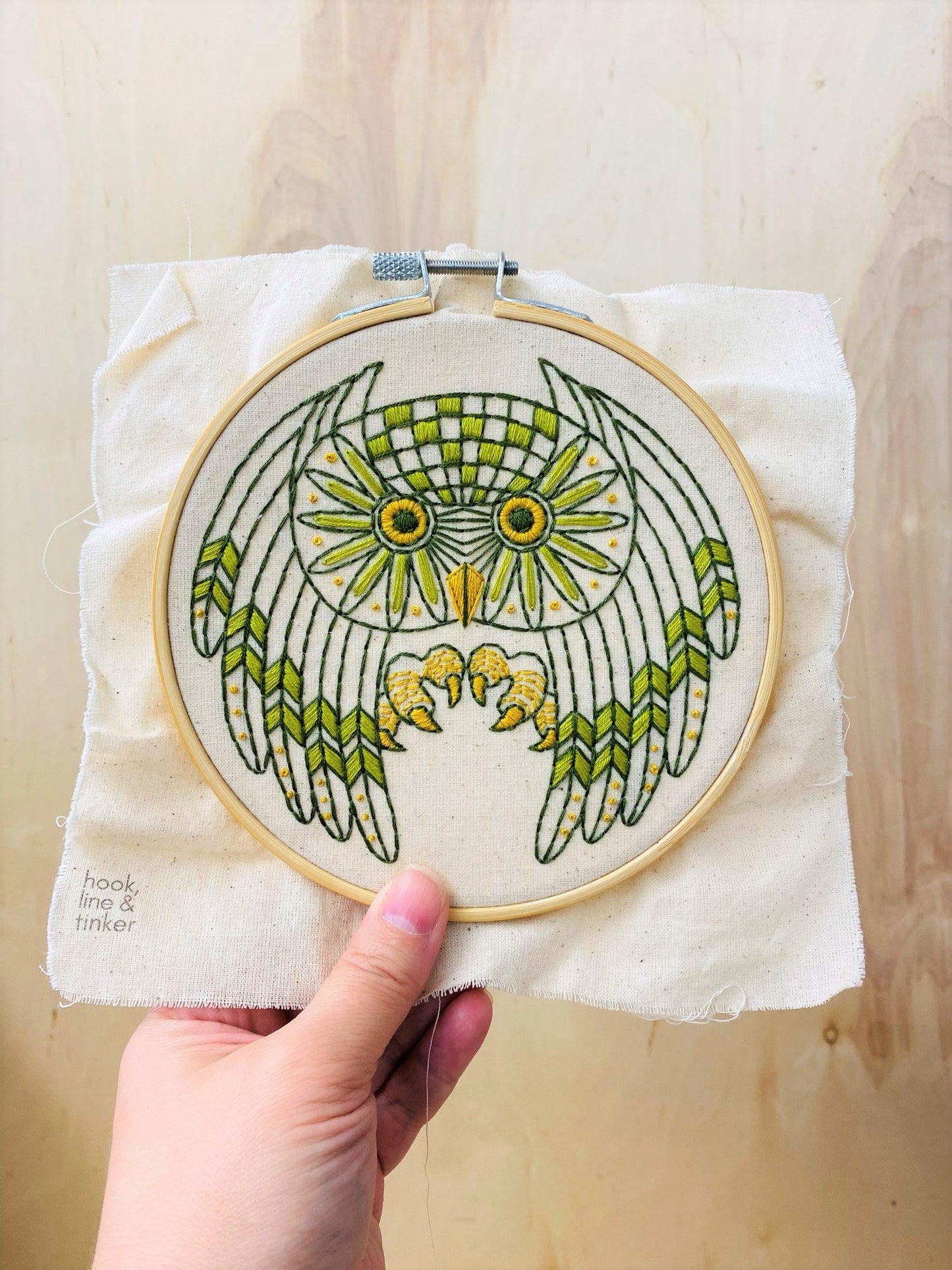 Great Horned Owl Complete Embroidery Kit