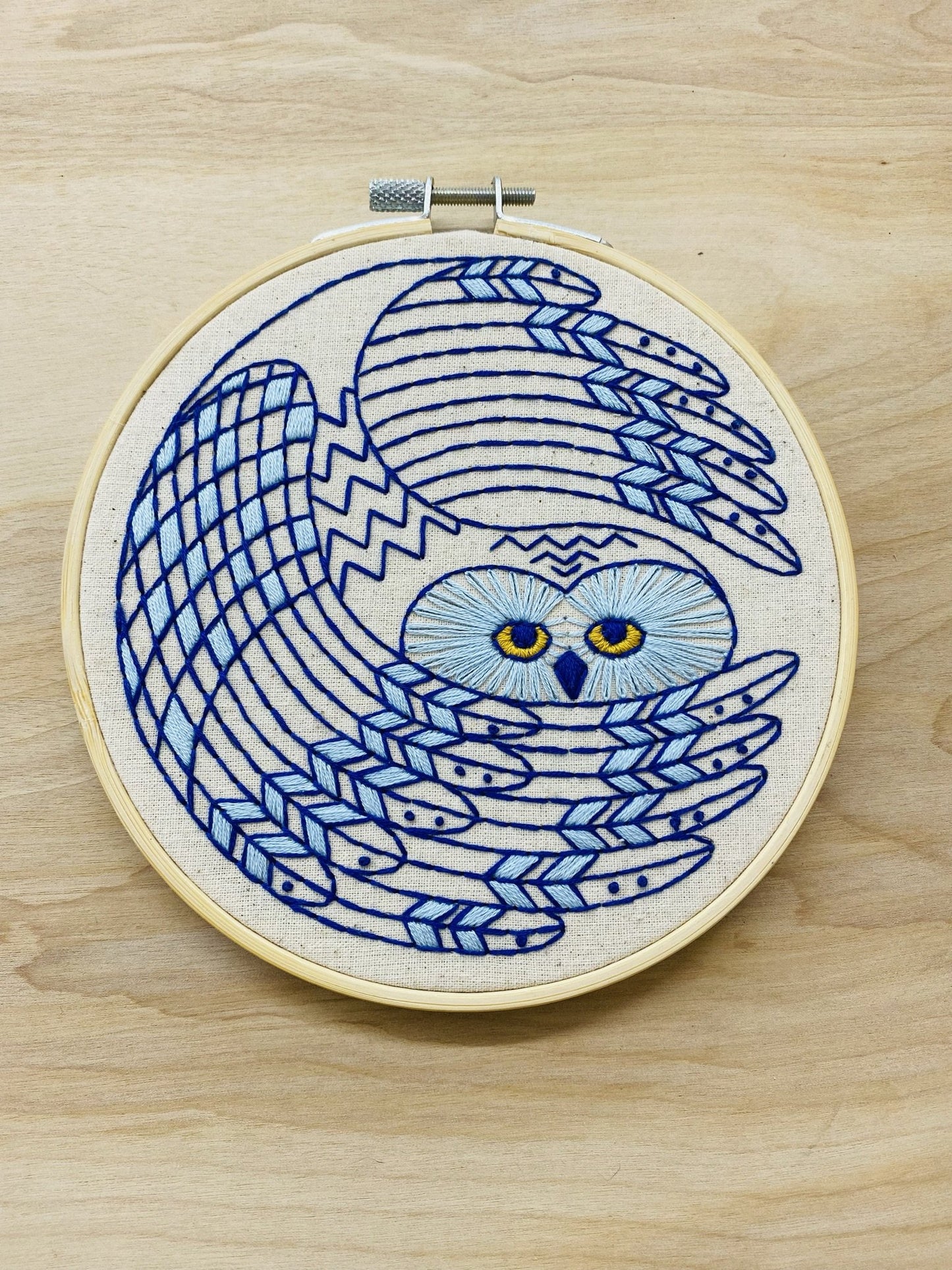 Snowy Owl Complete Embroidery Kit