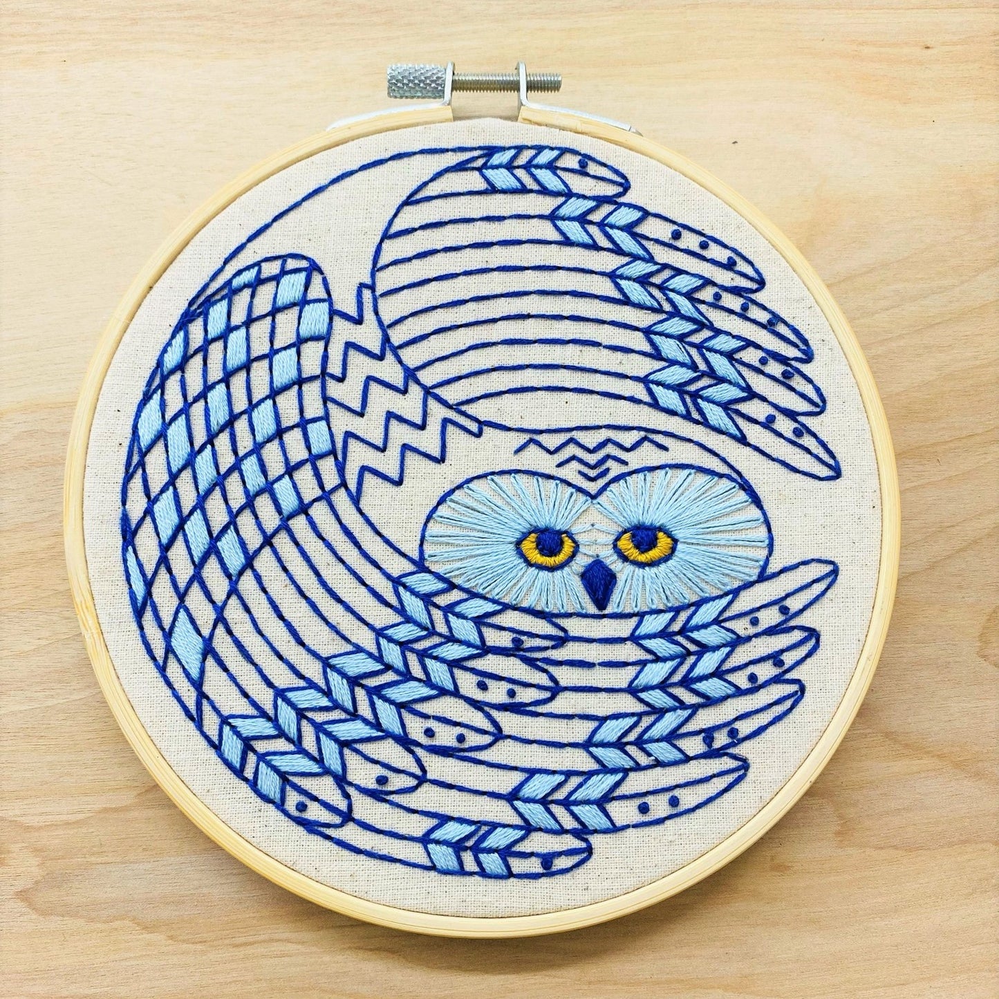 Snowy Owl Complete Embroidery Kit