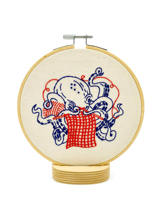 Octopus Knitting Complete Embroidery Kit
