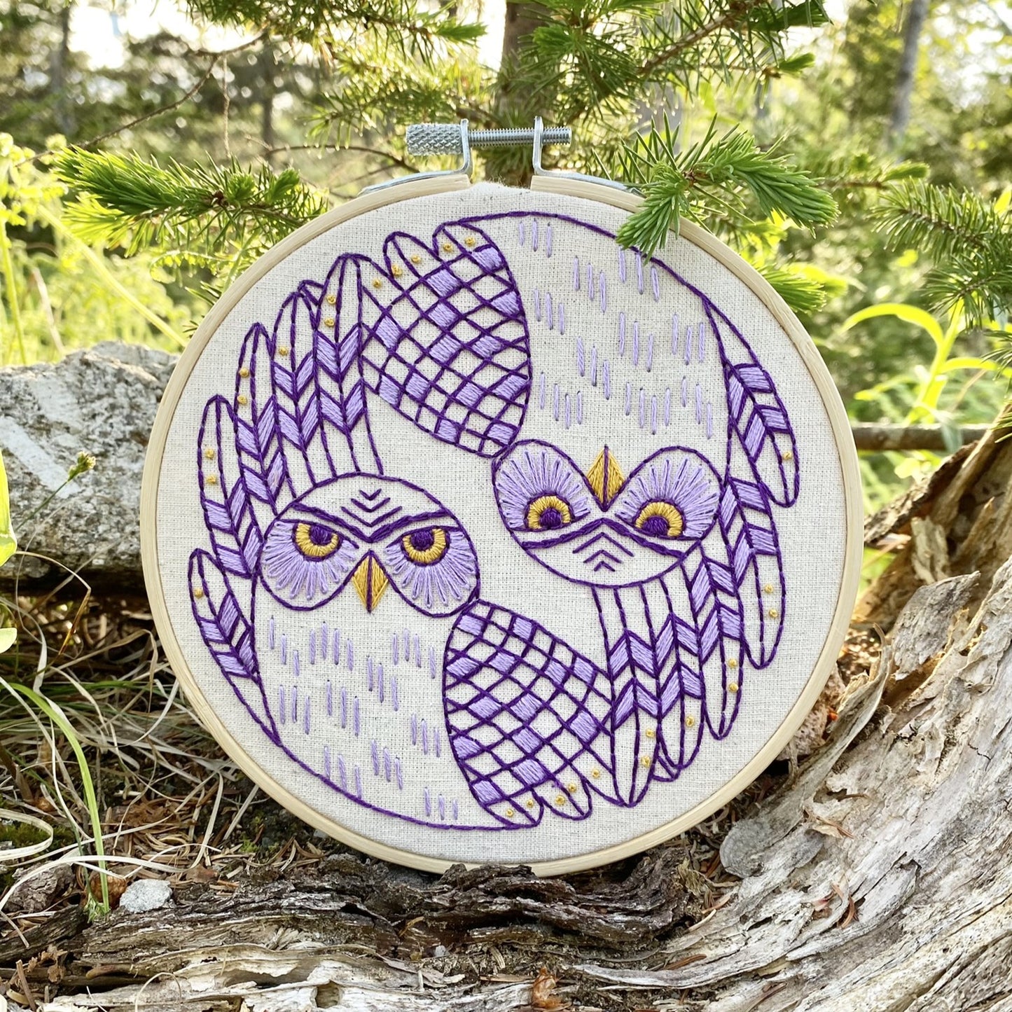 Burrowing Owls Complete Embroidery Kit