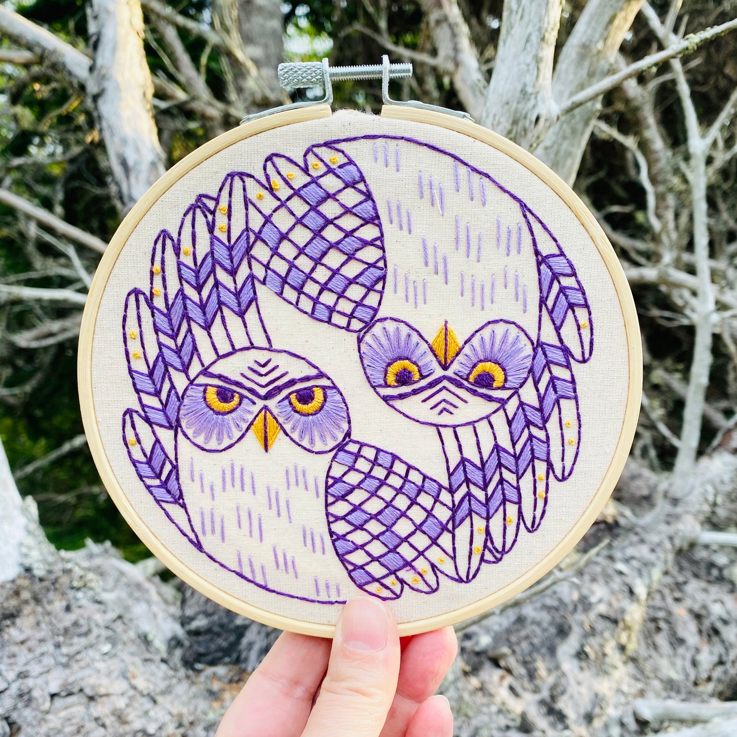 Burrowing Owls Complete Embroidery Kit