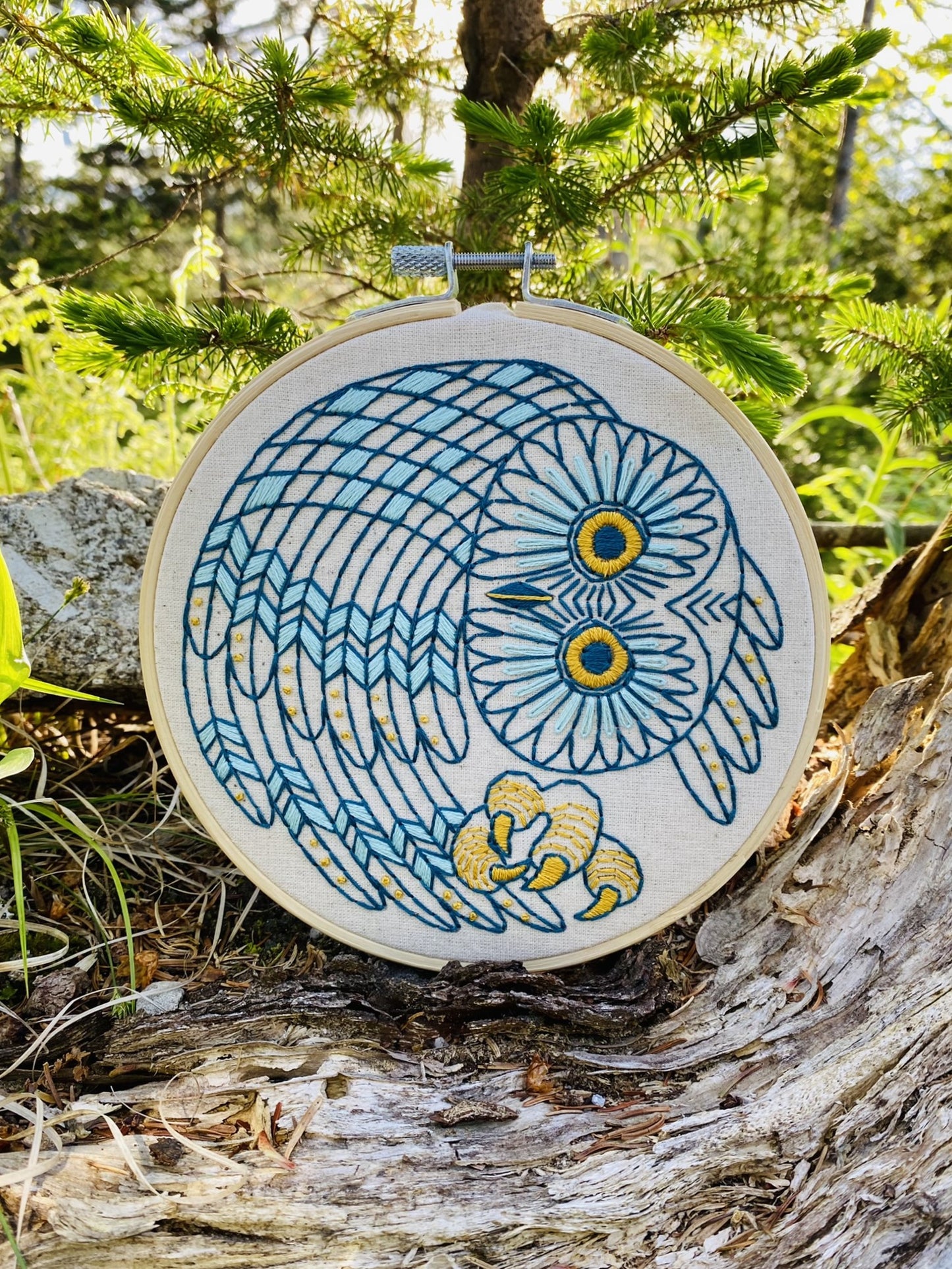 Saw Whet Owl Complete Embroidery Kit