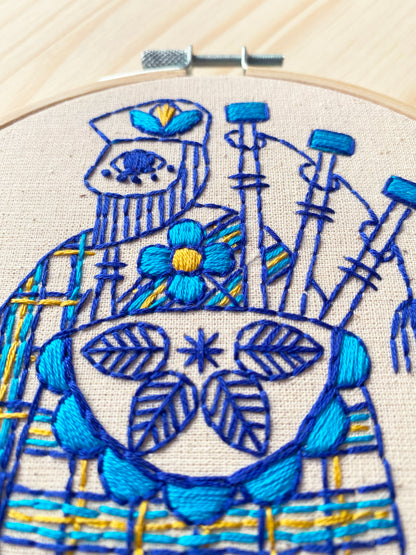 Bagpiper Complete Embroidery Kit