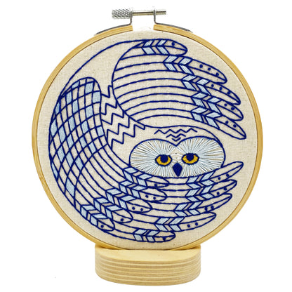 Snowy Owl Complete Embroidery Kit