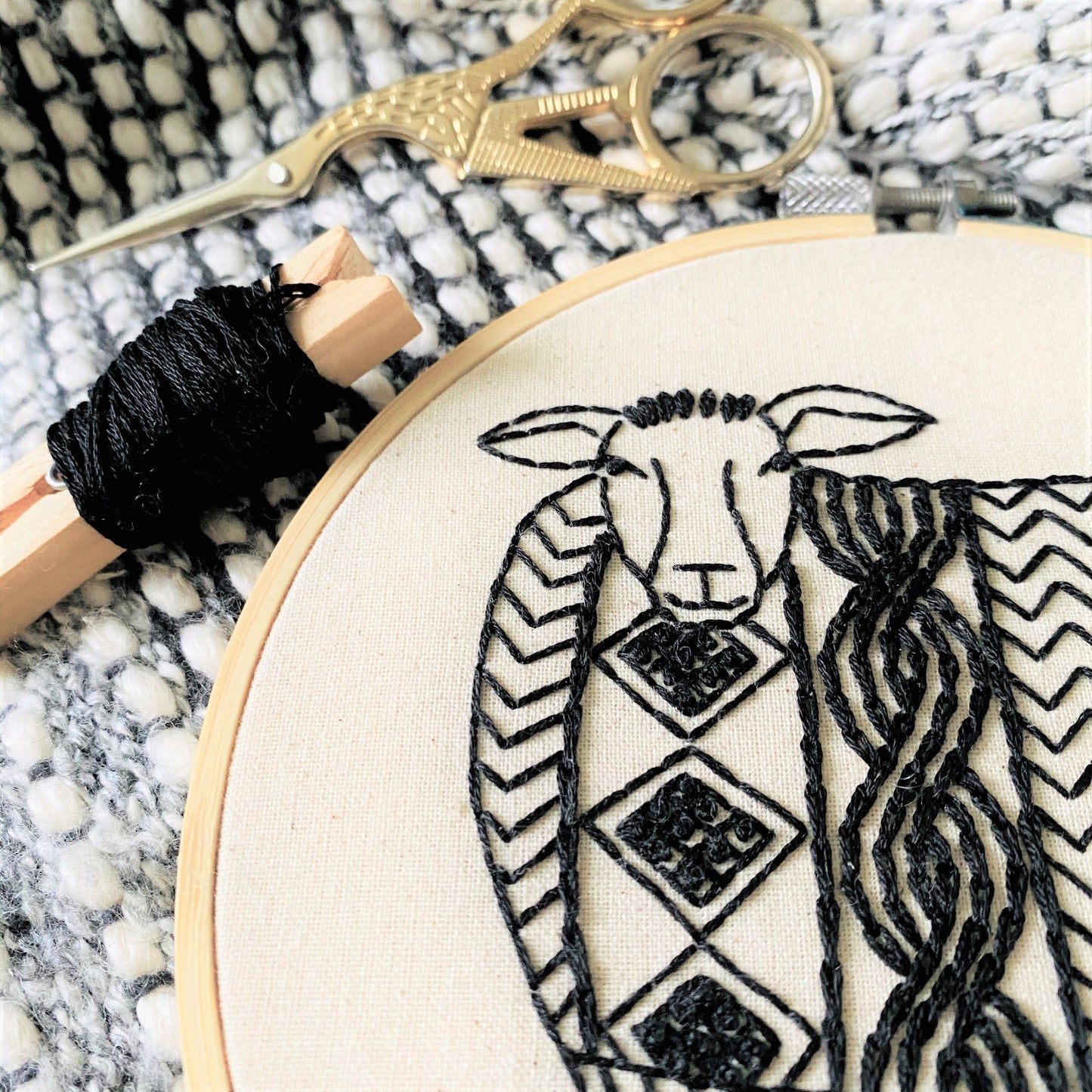 Sweater Weather Sheep Embroidery Kit