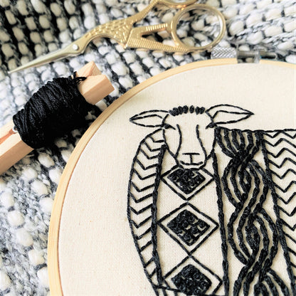 Sweater Weather Sheep Embroidery Kit