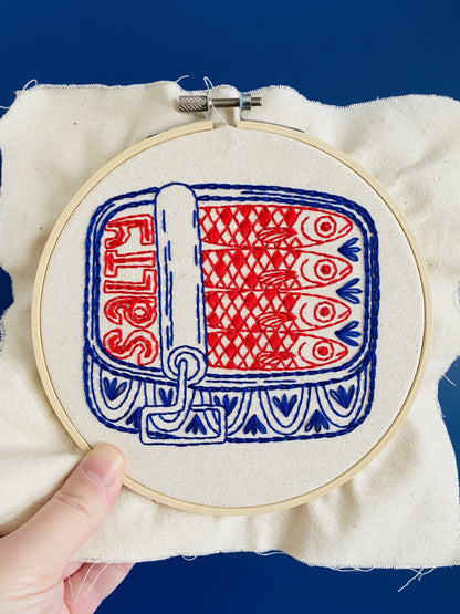 Sardines Complete Embroidery Kit