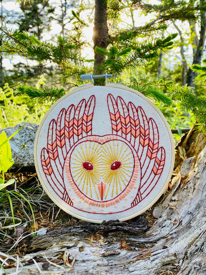 Barn Owl Complete Embroidery Kit