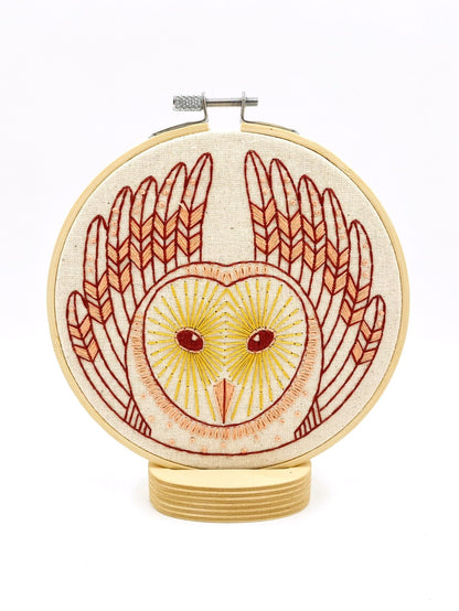 Barn Owl Complete Embroidery Kit